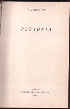 Vladimir Afanasjevič Obručev: Plutónia