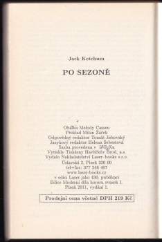 Jack Ketchum: Po sezoně