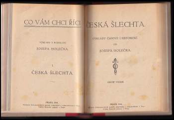 Josef Holeček: Česká šlechta