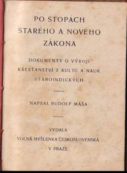 Rudolf Máša: Po stopách Starého a Nového zákona