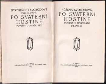 Růžena Svobodová: Po svatební hostině