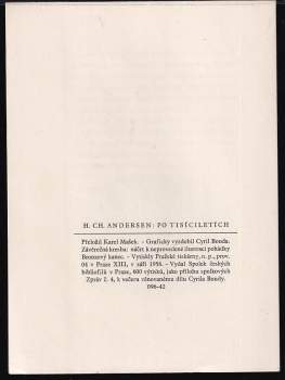 Hans Christian Andersen: Po tisíciletích