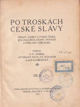 Václav Vladivoj Tomek: Po troskách české slávy