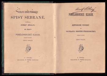 Václav Beneš-Třebízský: Pobělohorské elegie