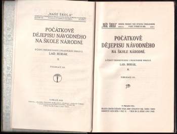 Ladislav Horák: Počátkové dějepisu návodného na škole národní