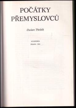 Dušan Třeštík: Počátky Přemyslovců