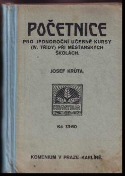 Početnice pro jednoroční učebné kursy [IV. třídy] při měšťanských školách