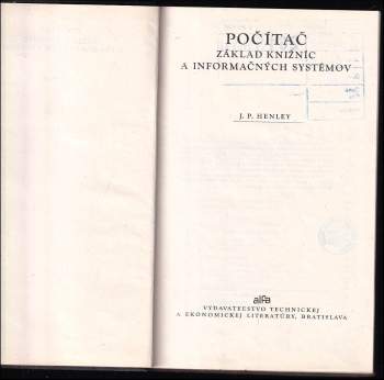 J. P Henley: Počítač