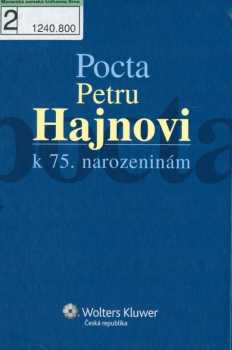 Pocta Petru Hajnovi k 75. narozeninám