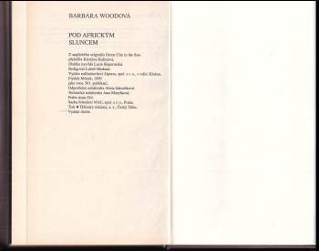 Barbara Wood: Pod africkým sluncem