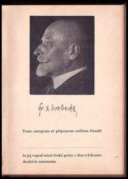 F. X Svoboda: Pod stromem života - romány a povídky - PODPIS FRANTIŠEK XAVER SVOBODA