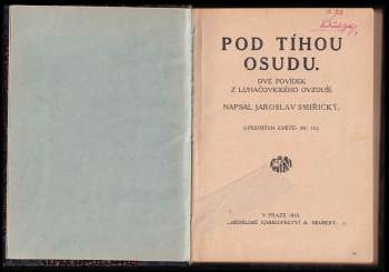 Josef Šach: Pod tíhou osudu