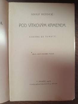 Adolf Heyduk: Pod Vítkovým kamenem