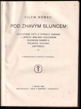 Vilém Němec: Pod žhavým sluncem