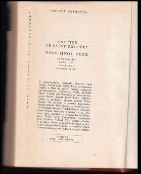 Antoine de Saint-Exupéry: Pode mnou země