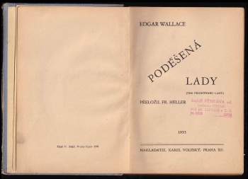 Edgar Wallace: Poděšená lady