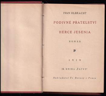 Ivan Olbracht: Podivné přátelství herce Jesenia