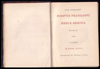 Ivan Olbracht: Podivné přátelství herce Jesenia