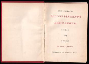 Ivan Olbracht: Podivné přátelství herce Jesenia