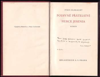 Ivan Olbracht: Podivné přátelství herce Jesenia