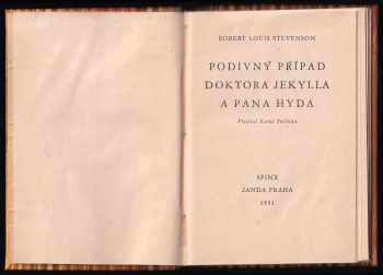 Robert Louis Stevenson: Podivný případ doktora Jekylla a pana Hyda