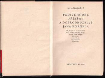 Miloš Václav Kratochvíl: Podivuhodné příběhy a dobrodružství Jana Kornela