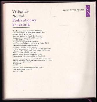 Vítězslav Nezval: Podivuhodný kouzelník
