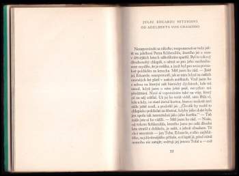 Adelbert von Chamisso: Podivuhodný příběh Petra Schlemihla