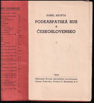 Kamil Krofta: Podkarpatská Rus a Československo