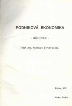 Podniková ekonomika