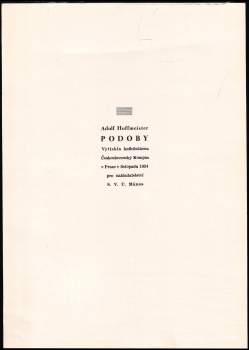 Adolf Hoffmeister: Podoby