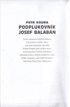 Petr Koura: Podplukovník Josef Balabán