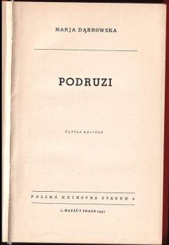 Maria Dąbrowska: Podruzi