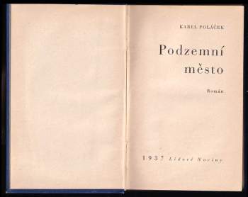 Karel Poláček: Podzemní město