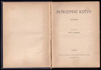 Joža Musil: Podzimní květy