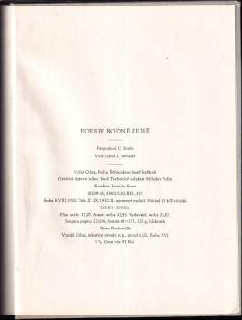 Oldřich Straka: Poezie rodné země