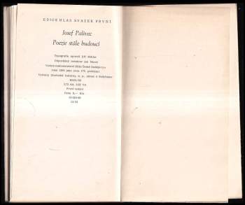 Josef Palivec: Poezie stále budoucí