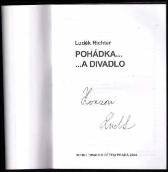 Luděk Richter: Pohádka-- --a divadlo