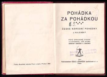 Josef Kalenský: Pohádka za pohádkou