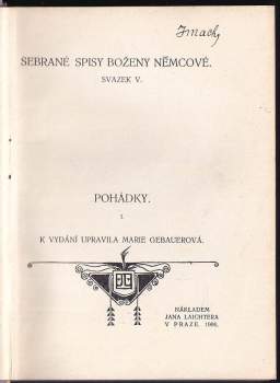 Božena Němcová: Pohádky