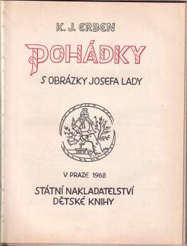 Karel Jaromír Erben: Pohádky