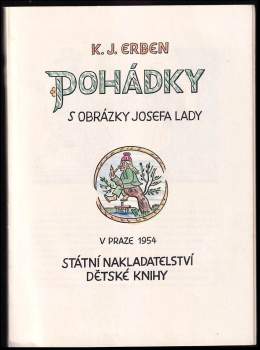 Karel Jaromír Erben: Pohádky