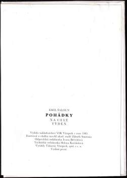 Emil Šaloun: Pohádky na celý týden