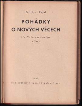 Norbert Frýd: Pohádky o nových věcech