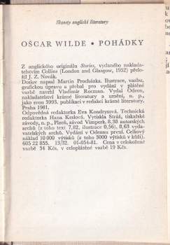 Oscar Wilde: Pohádky
