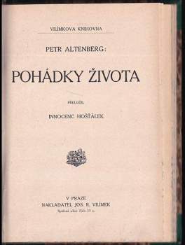 Peter Altenberg: Pohádky života