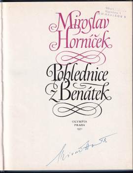 Miroslav Horníček: Pohlednice z Benátek