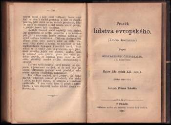 Kliment Čermák: Pravěk lidstva evropského