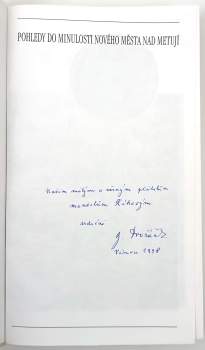 Bohumil Dvořáček: Pohledy do minulosti Nového Města nad Metují