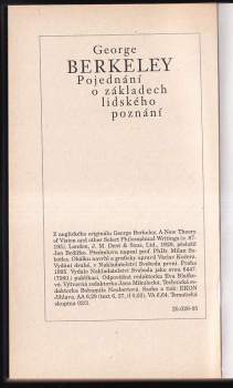 George Berkeley: Pojednání o základech lidského poznání